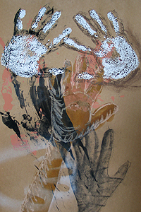 Hands - Mixed Media on Paper