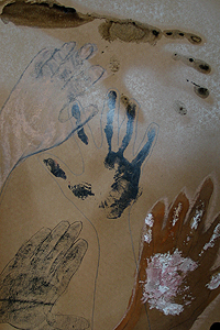 Hands - Mixed Media on Paper