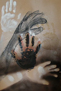Hands - Mixed Media on Paper