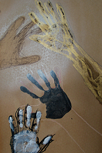 Hands - Mixed Media on Paper