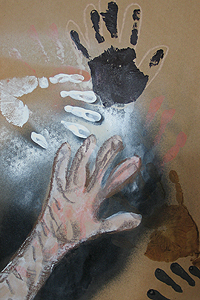 Hands - Mixed Media on Paper