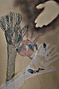 Hands - Mixed Media on Paper
