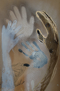 Hands - Mixed Media on Paper