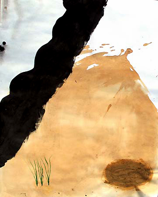 Oh India - Mixed Media on Paper