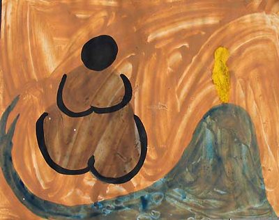 Oh India - Mixed Media on Paper